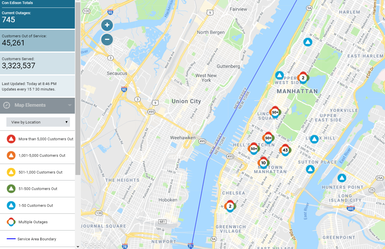 Manhattan power outages leave 42,000 Con Edison customers without power