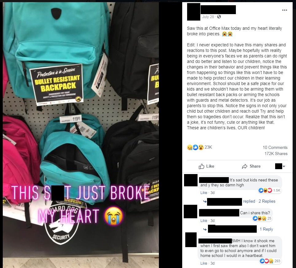 Bulletproof Backpacks Have Become Another Back To School Staple - roblox bookbag target